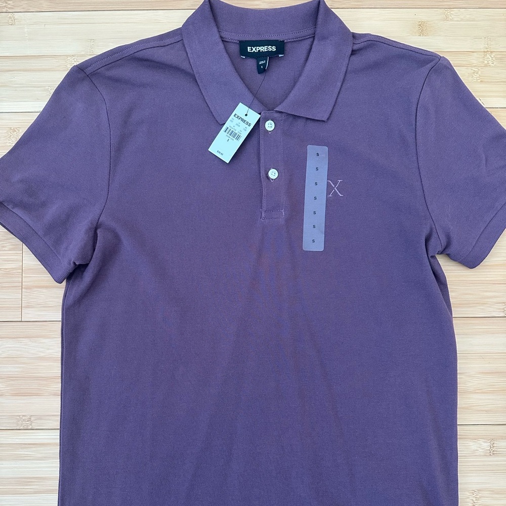 Express Men's Deep Purple Polo Shirt